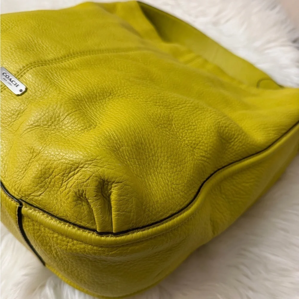 Coach Vibrant Yellow Leather Hobo Bag